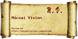 Mácsai Vivien névjegykártya
