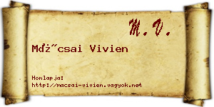 Mácsai Vivien névjegykártya