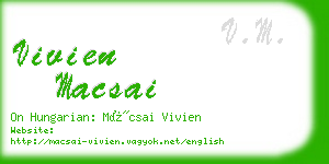 vivien macsai business card